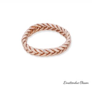 jonc bouddhiste tressé rose cuivré linattendue clisson