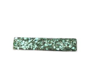Alternative view of Barrette résine et paillettes vertes