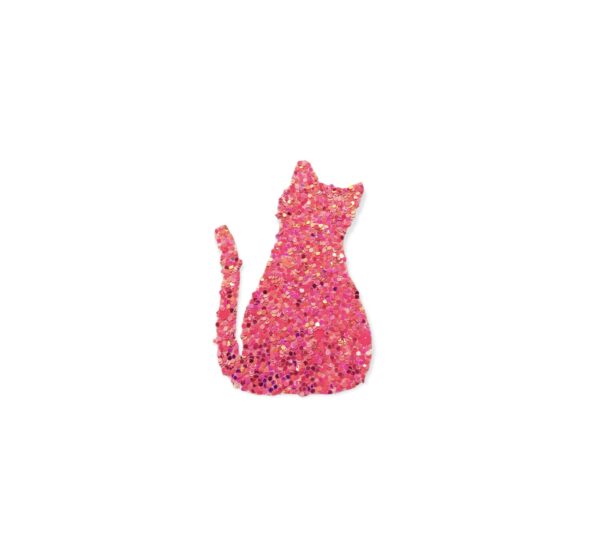Découvrez la broche chat rose pailletée