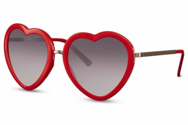 Découvrez nos lunettes de soleil coeur rouge vintage