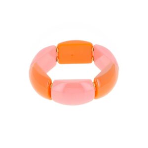 Découvrez notre bracelet résine rose orange