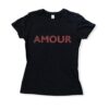 Découvrez notre t-shirt Amour noir et rouge personnalisable