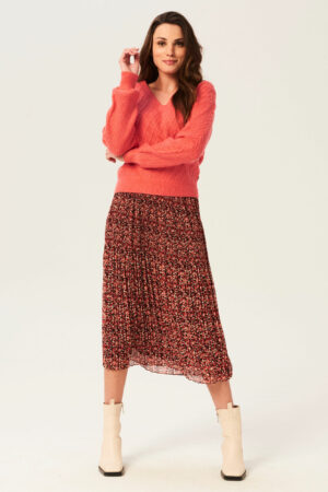 Découvrez notre pull en maille corail pour femme