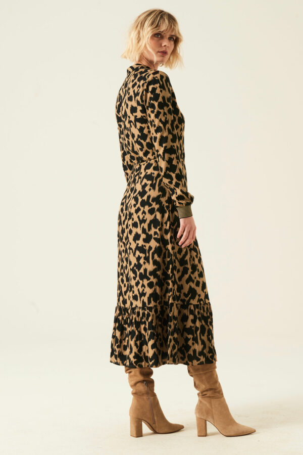 Découvrez la robe longue imprimé léopard pour femme