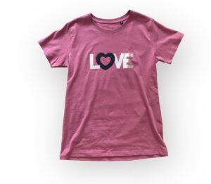 Découvrez notre t-shirt rose vintage Love