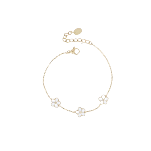 Notre bracelet fleurs blanche