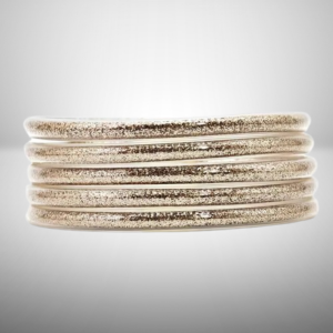 Voici le bracelet jonc pailleté doré clair