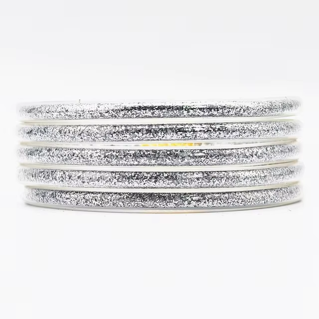 Nos joncs pailletés argent