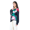 Découvrez le pull en tricot abstract floral pour femme, taille unique. Originalité et petite série