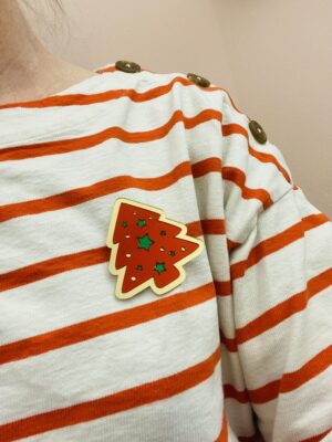 Alternative view of Broche sapin de Noël 🎄 rouge