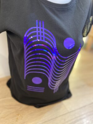 Alternative view of T-shirt graphique motif irisé bleu