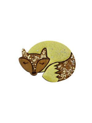 Alternative view of Broche renard endormi