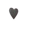 Broche coeur grise