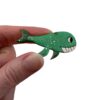 Broche baleine verte bicolore