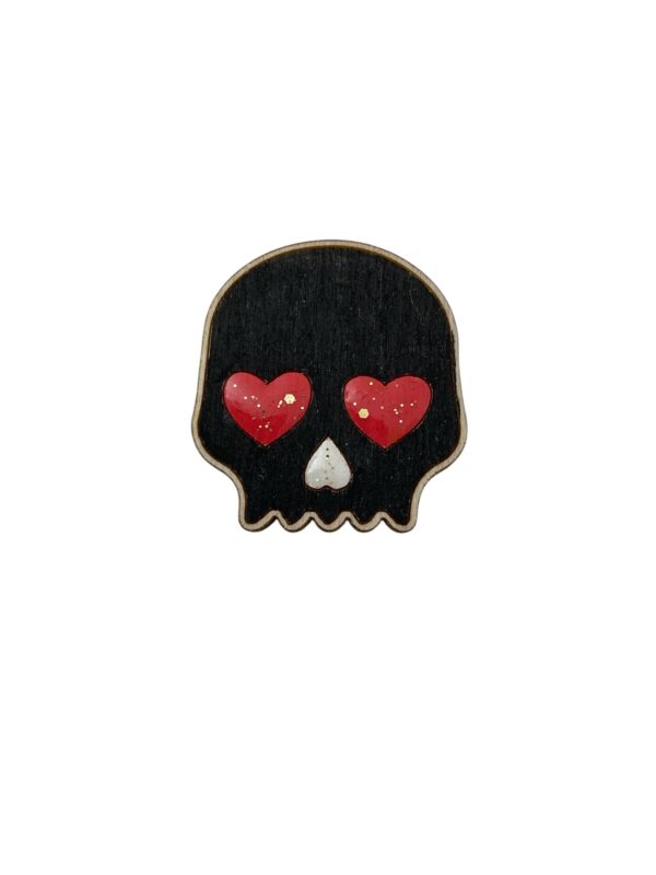 Broche tête de mort noire – Image 3