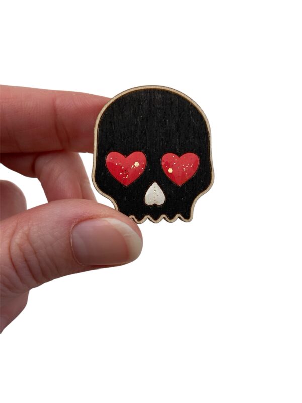 Broche tête de mort noire – Image 2