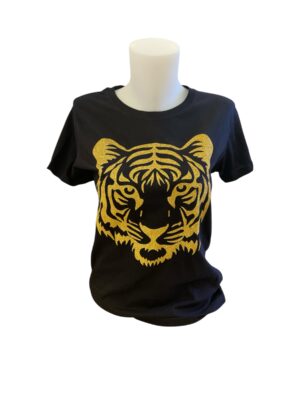 Alternative view of T-shirt noir tête de tigre