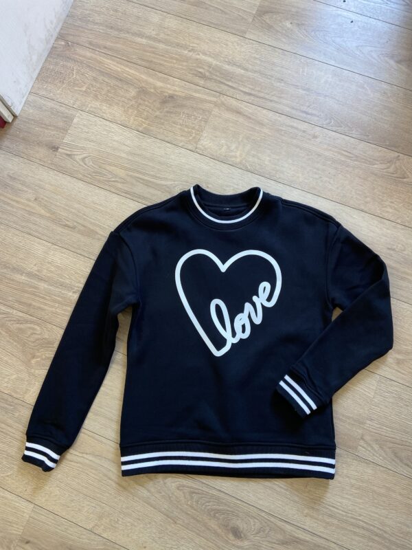 Sweat noir et blanc Love