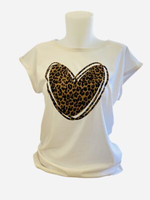 Alternative view of T-shirt cœur léopard taille M