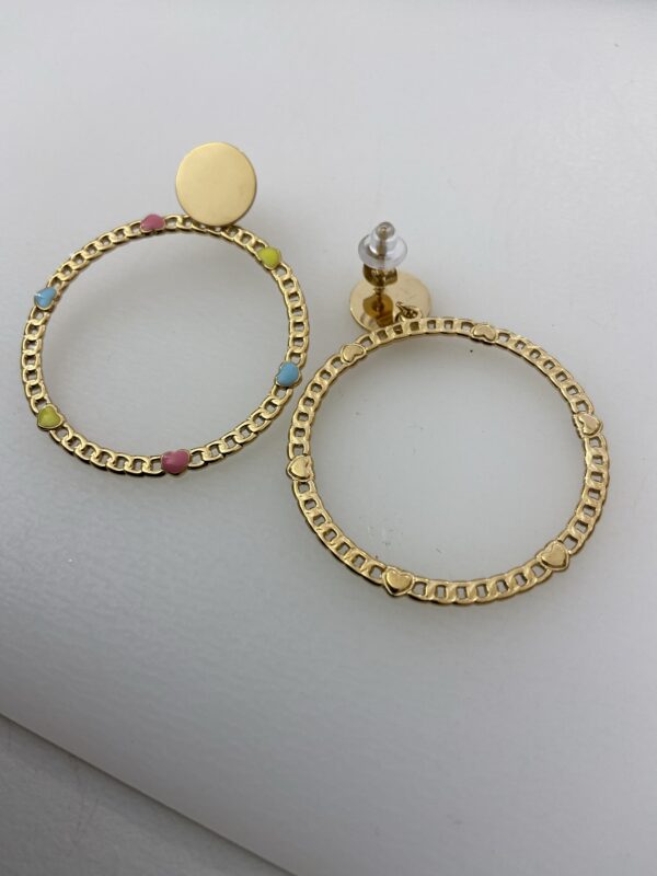 Puces d’oreilles cercle en maille pendantes
