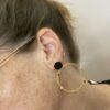 Puces d’oreilles cercle en maille cœurs