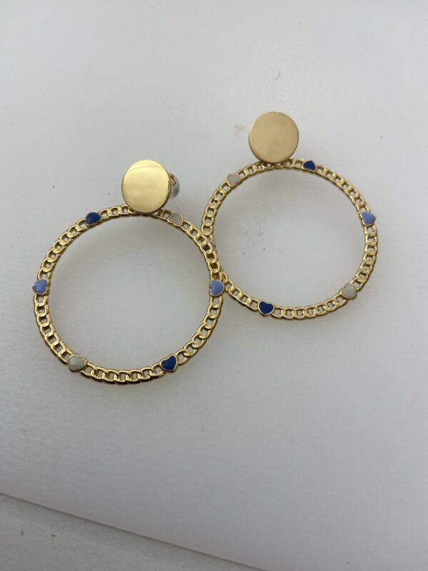 Puces d’oreilles cercle en maille pendantes