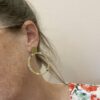 Puces d’oreilles cercle en maille pendantes