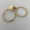 Puces d’oreilles cercle en maille cœurs