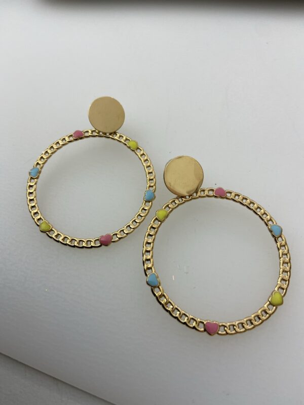 Puces d’oreilles cercle en maille pendantes
