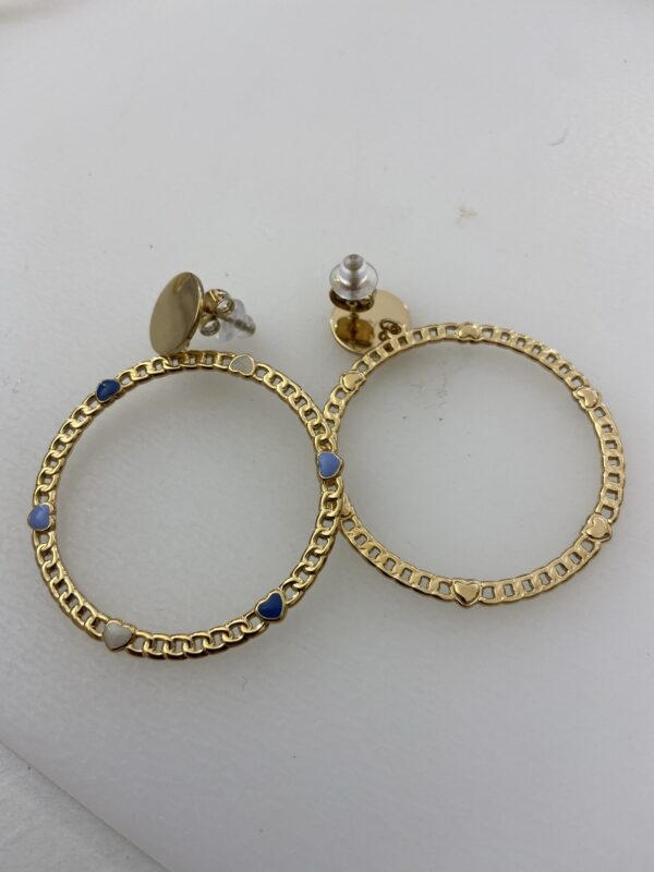 Puces d’oreilles cercle en maille pendantes