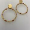 Puces d’oreilles cercle en maille cœurs