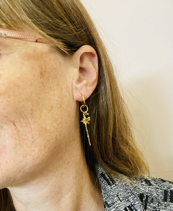 Boucles pendantes noires – Image 2