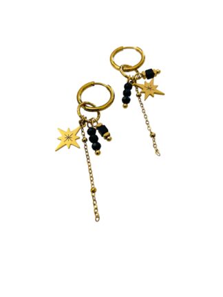 Boucles pendantes noires