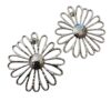 Boucles d’oreilles marguerite argent