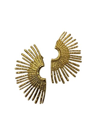 Puces d'oreilles demi soleil doré