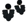Boucles d'oreilles éventail noir