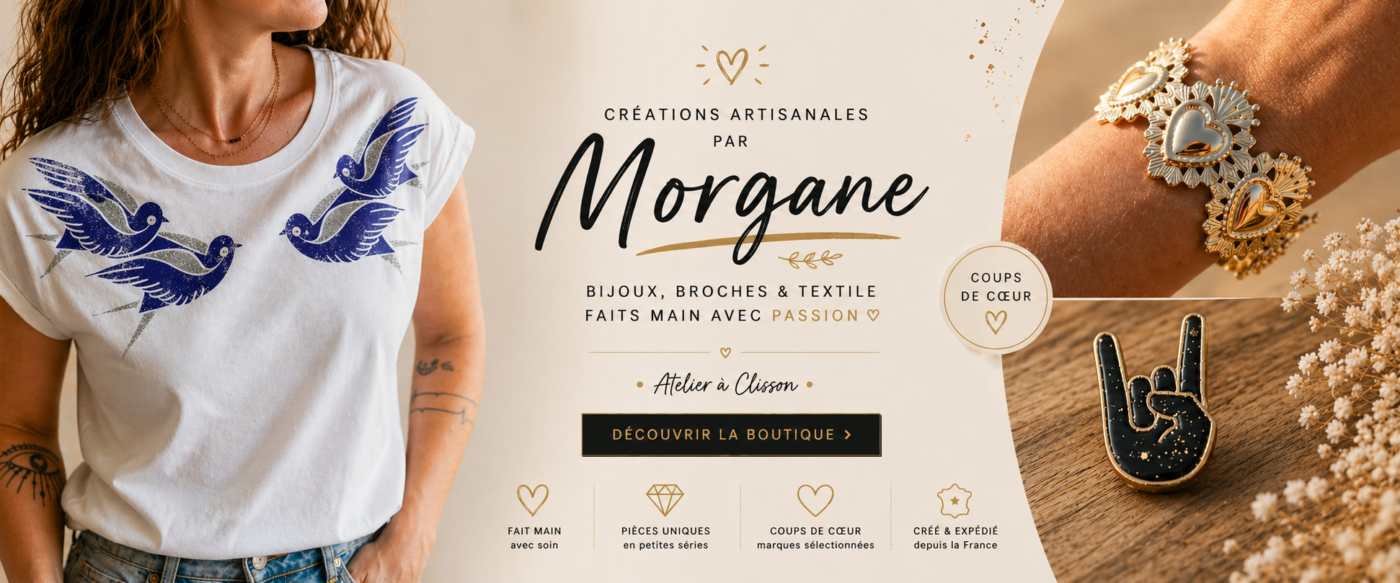 banniere-linattendue-clisson-bijoux-broche-tshirt-personnalisation Bannière L'Inattendue – Créations artisanales par Morgane : bijoux, broches et textile faits main avec passion, atelier à Clisson