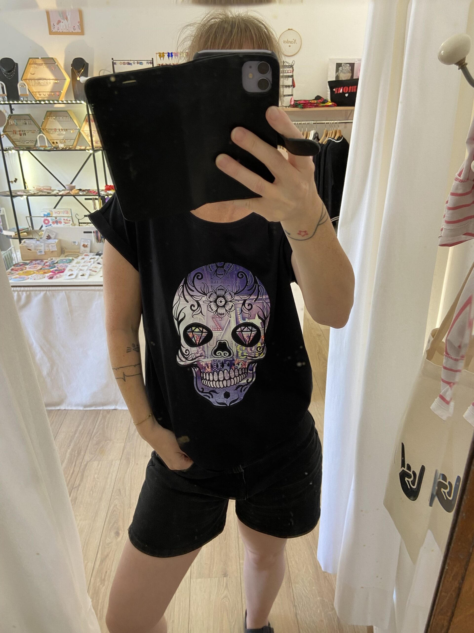 T-shirt tête de mort Purple Hell – Image 4