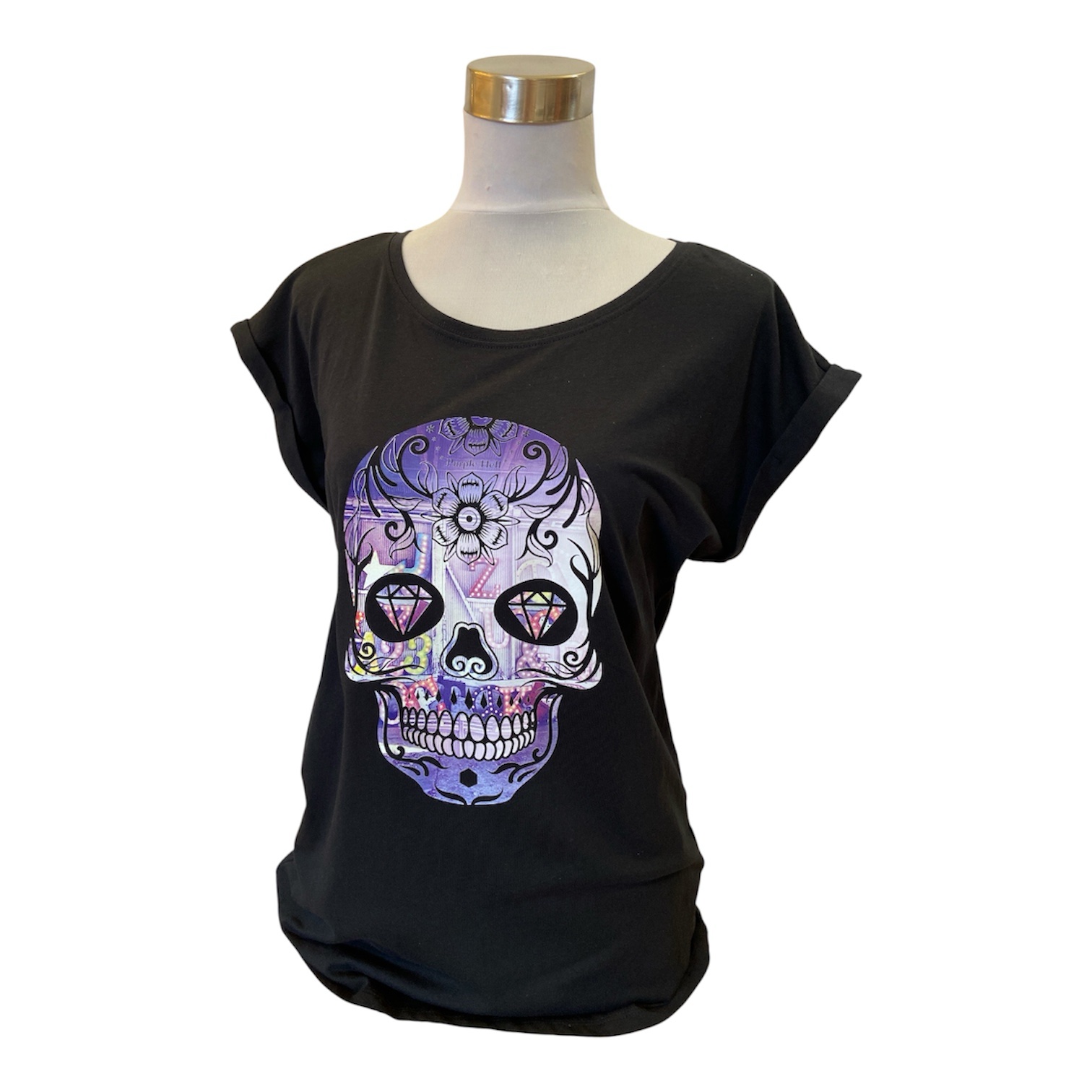 T-shirt tête de mort Purple Hell