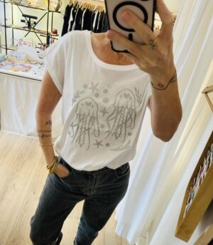 T-shirt méduses pailletées