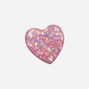 Broche cœur galaxie rose