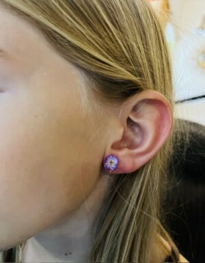 Clips d'oreilles sans perçage fleurs pour enfant