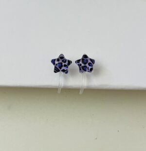 Clips d'oreilles sans perçage pour enfant motif étoiles léopard